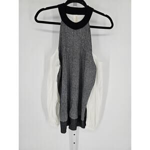 RACHEL Rachel Roy Women's Black White Off Shoulder Long Sleeve Top Size XXL